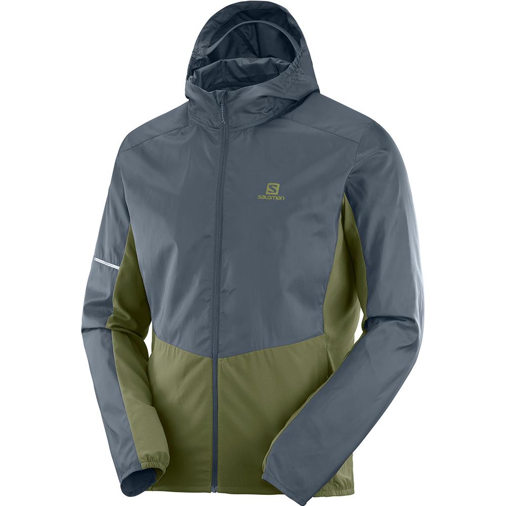 Salomon Israel AGILE FZ M - Mens Jackets - Olive (GSJF-97241)